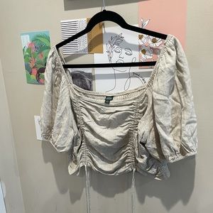 Wild Fable Puff Sleeve Crop Top